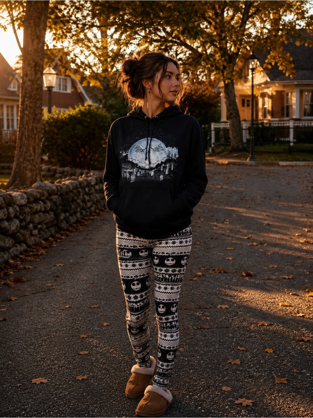 Disney Jack Skellington Hoodie & Lounge Set Cozy Goth Halloween